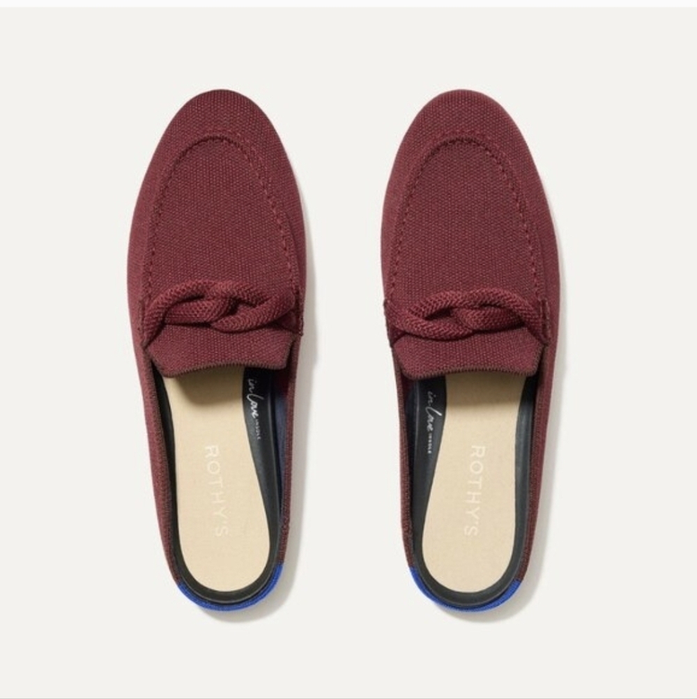 Rothy's The Loafer Mule Auburn Syrah 5 NWOT - Picture 2 of 14